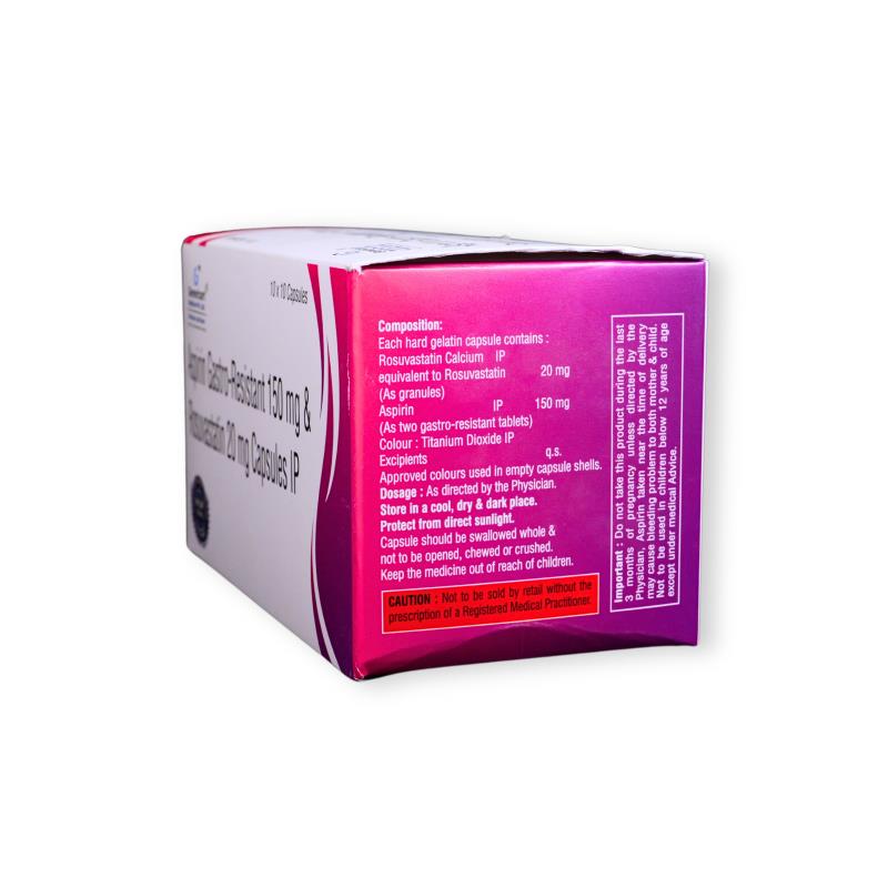ROSUVASTATIN 20 MG + ASPIRIN 150 MG - Genericart Products