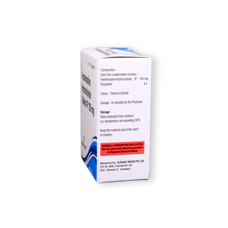 FEXOFENADINE HYDROCHLORIDE 120 MG - Genericart Products