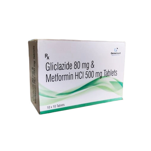 GLICLAZIDE 80 MG + METFORMIN HYDROCHLORIDE 500 MG