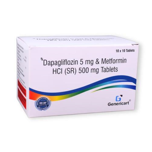 DAPAGLIFLOZIN 5 MG  + METFORMIN HYDROCHLORIDE 500 MG (SR)