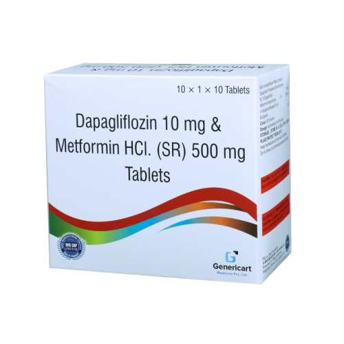 DAPAGLIFLOZIN 10 MG + METFORMIN HYDROCHLORIDE 500 MG (SR)