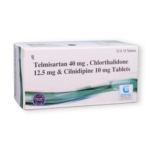 TELMISARTAN 40 MG + CHLORTHALIDONE 12.5 MG + CLINDIPINE 10 MG