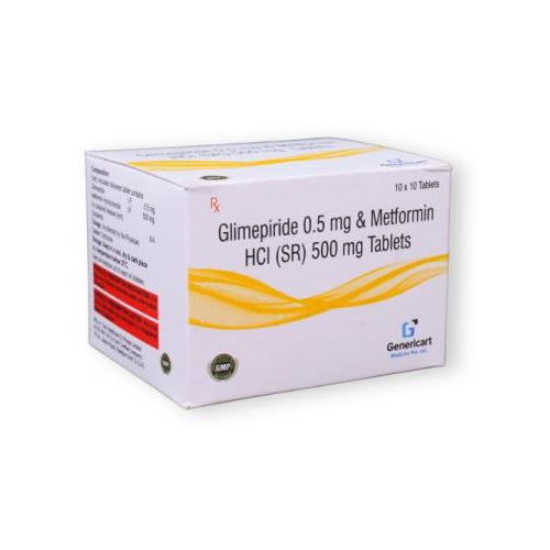 GLIMEPIRIDE 0.5 MG + METFORMIN HYDROCHLORIDE SR 500 MG