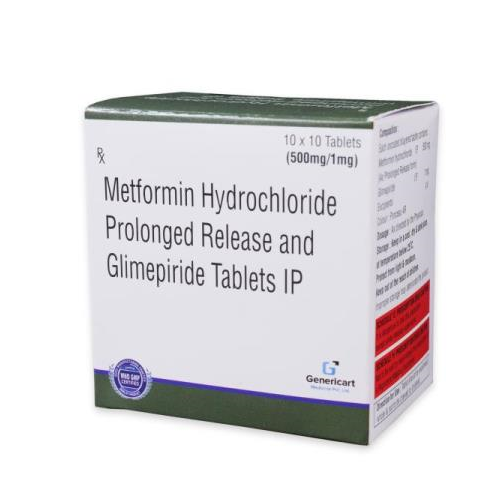 GLIMEPIRIDE 1 MG + METFORMIN HYDROCHLORIDE 500 MG (PR)