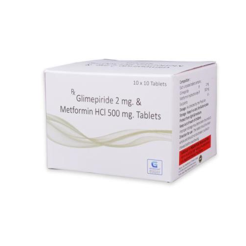 GLIMEPIRIDE 2 MG + METFORMIN HYDROCHLORIDE 500 MG