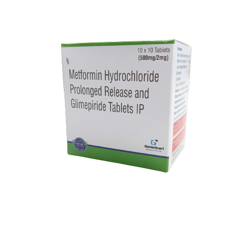 GLIMEPIRIDE 2 MG + METFORMIN HYDROCHLORIDE 500 MG PR