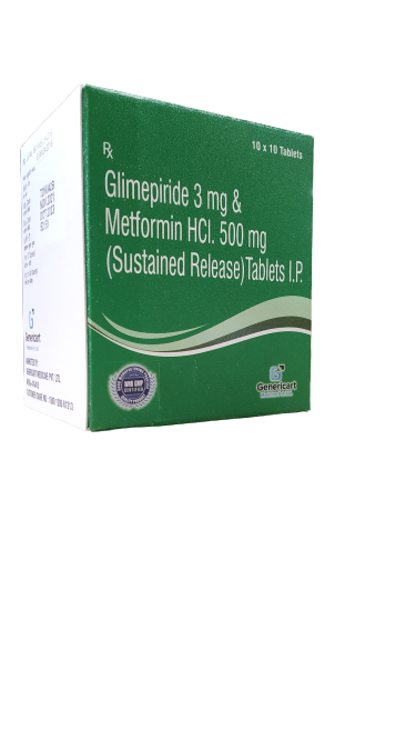 GLIMEPIRIDE 3 MG + METFORMIN HYDROCHLORIDE 500 MG SR
