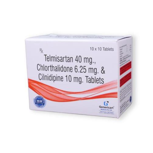 TELMISARTAN 40 MG + CHLORTHALIDONE 6.25 MG + CILNIDIPINE 10 MG