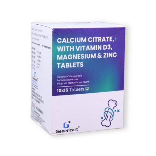 CALCIUM CARBONATE 1250 MG + MAGNESIUM HYDROXIDE 500 MG + ZINC 4 MG + VITAMIN D3 200 IU