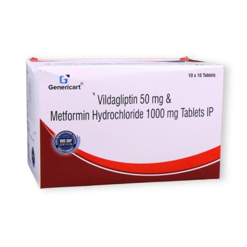 VILDAGLIPTIN 50 MG + METFORMIN HYDROCHLORIDE 1000 MG