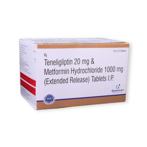 TENELIGLIPTIN 20 MG + METFORMIN HYDROCHLORIDE 1000 MG ER