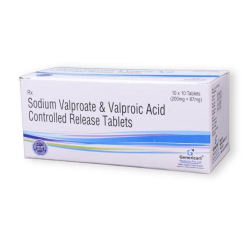 SODIUM VALPROATE 200  MG + VALPROIC ACID 87 MG CR