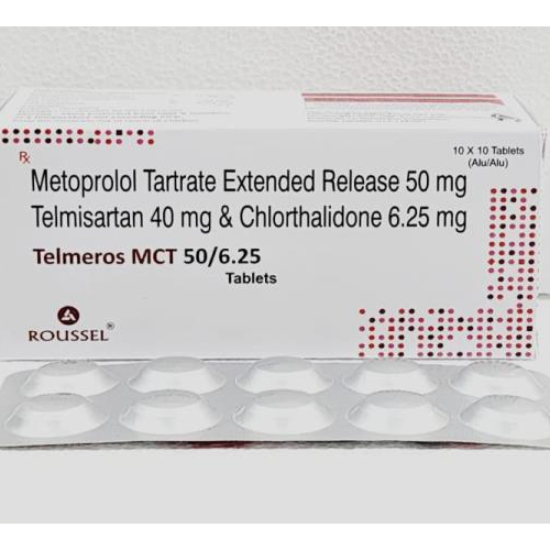 METOPROLOL TARTRATE ER 50 MG + TELMISARTAN 40 MG + CHLORTHALIDONE 6.25 MG