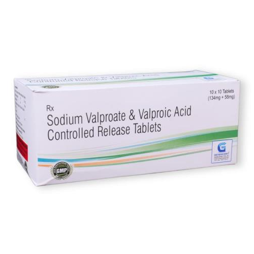 SODIUM VALPROATE  134 MG + VALPROIC ACID 58 MG CR