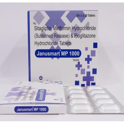 SITAGLIPTIN 100 MG + METFORMIN HYDROCHLORIDE (SR) 1000 MG + PIOGLITAZONE HYDROCHLORIDE 15 MG