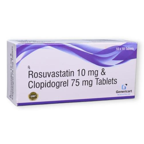 ROSUVASTATIN 10 MG + CLOPIDOGREL 75 MG