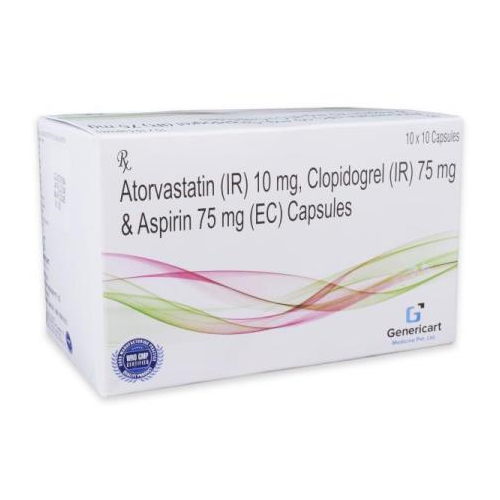 ATORVASTATIN (IR) 10 MG + CLOPIDOGREL (IR) 75 MG + ASPIRIN 75 MG (EC)