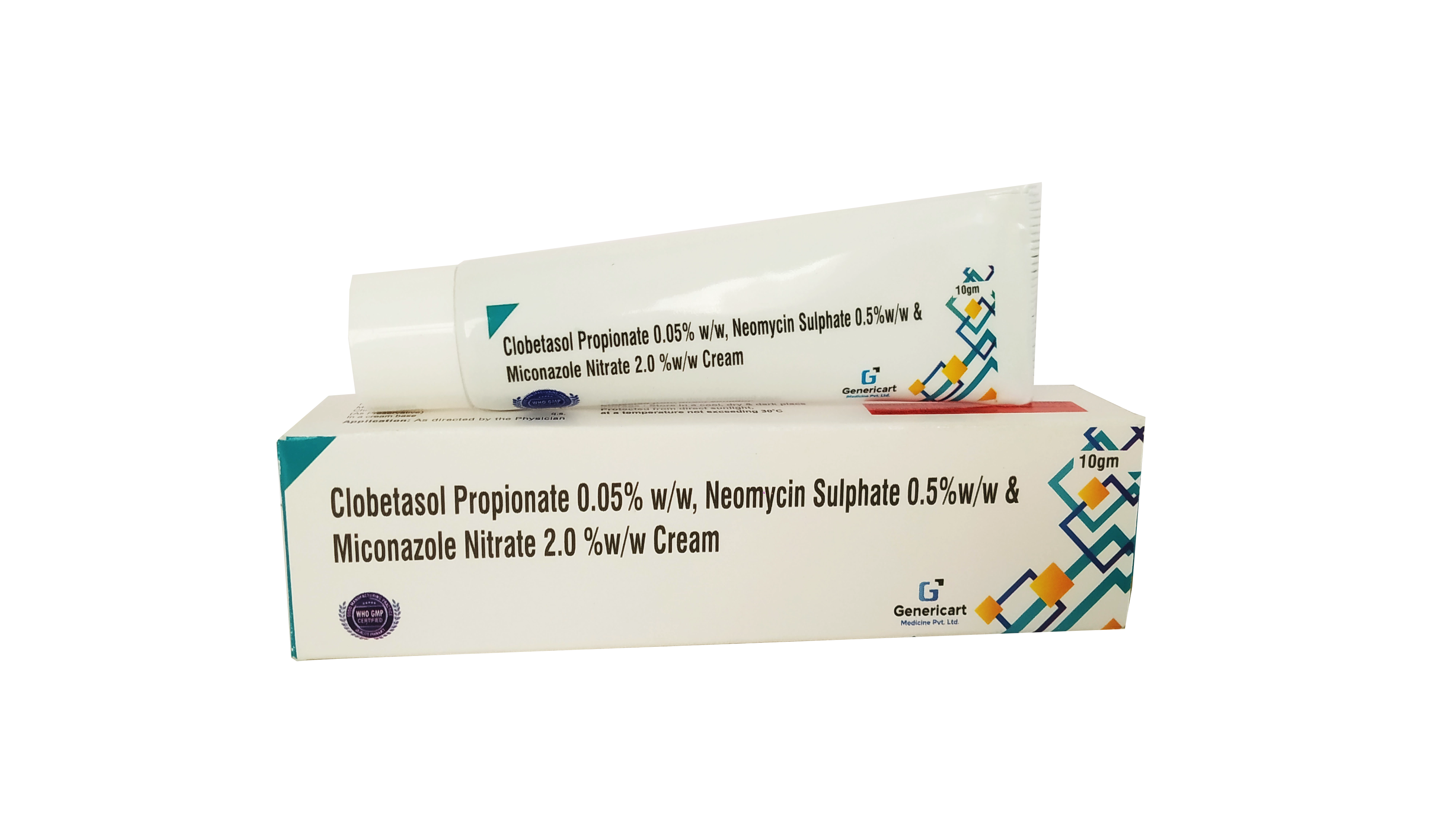 CLOBETASOL PROPIONATE 0.05% W/W + MICONAZOLE NITRATE 2.0% W/W + NEOMYCIN SULPHATE 0.5% W/W CREAM