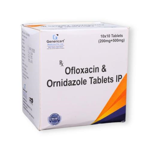 OFLOXACIN 200 MG + ORNIDAZOLE 500 MG