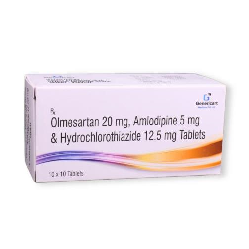 OLMESARTAN MEDOXOMIL 20 MG + AMLODIPINE 5 MG + HYDROCHLOROTHIAZIDE 12.50 MG