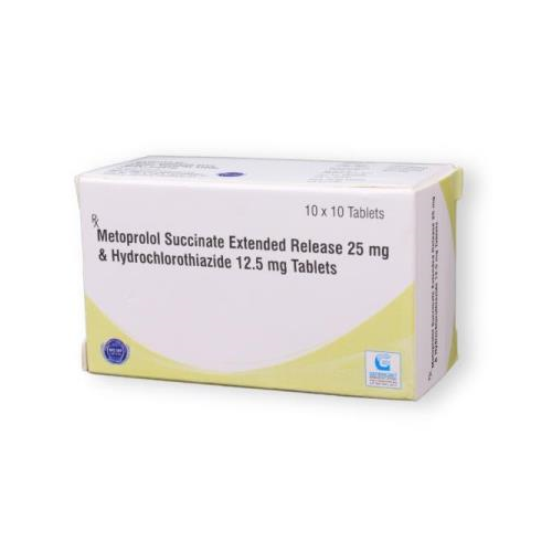 METOPROLOL SUCCINATE ER 25 MG + HYDROCHLOROTHIAZIDE 12.5 MG