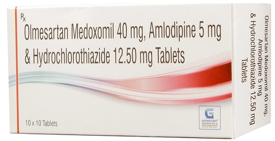 OLMESARTAN MEDOXOMIL 40 MG + AMLODIPINE 5 MG + HYDROCHLOROTHIAZIDE 12.50 MG