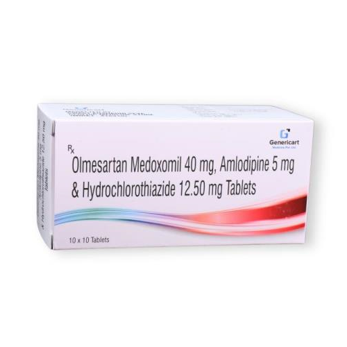 OLMESARTAN MEDOXOMIL 40 MG + AMLODIPINE 5 MG + HYDROCHLOROTHIAZIDE 12.50 MG