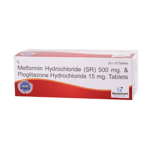 PIOGLITAZONE HCL 15 MG + METFORMIN 500 (SR)