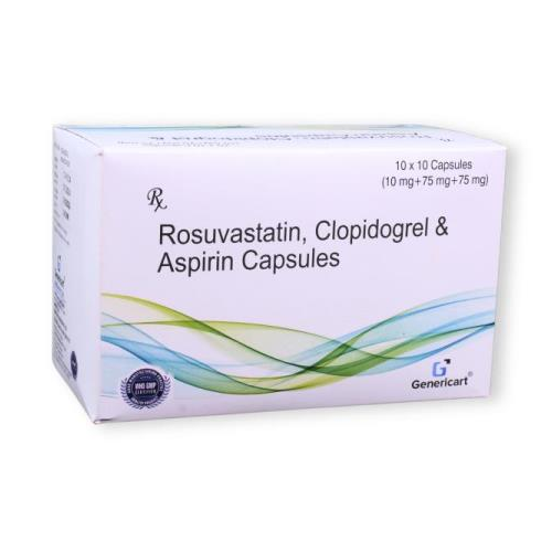 ROSUVASTATIN (IR) 10 MG + CLOPIDOGREL (IR) 75 MG + ASPRIN 75 MG (EC)