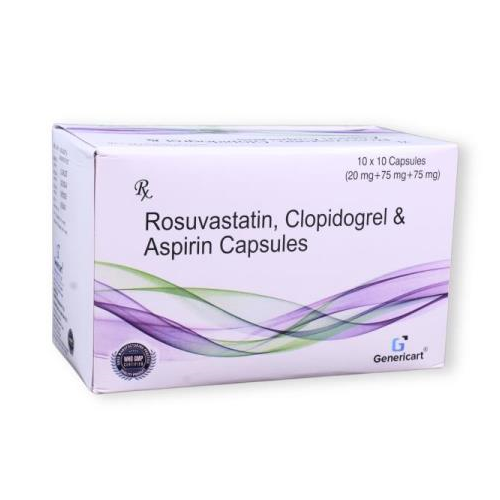 ROSUVASTATIN (IR) 20 MG + CLOPIDOGREL (IR) 75 MG +ASPIRIN (EC) 75 MG