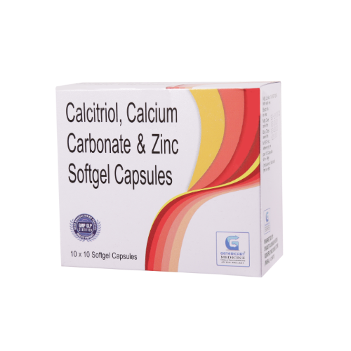 CALCIUM CARBONATE 500 MG + CALCITRIOL 0.25 MCG + ZINC SULPHATE MONOHYDRATE 7.5 MG