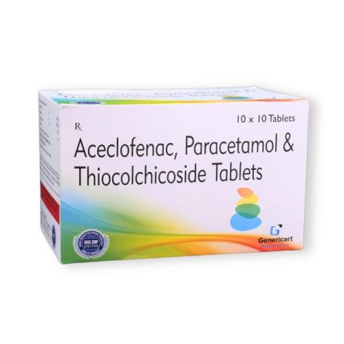 ACECLOFENAC 100 MG + PARACETAMOL 325 MG + THIOCOLCHICOSIDE  4 MG