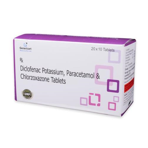 DICLOFENAC 50 MG + PARACETAMOL 325 MG + CHLOROXAZONE 250 MG