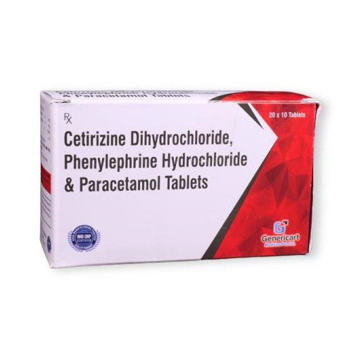 CETIRIZINE 5 MG + PHENYLEPHRINE 5 MG + PARACETAMOL 325 MG