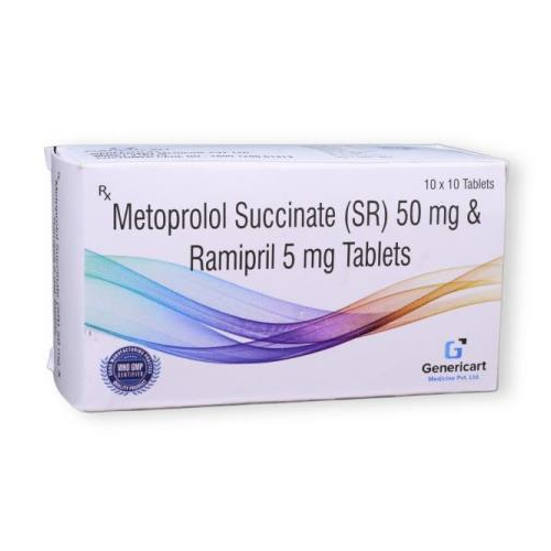 METOPROLOL SUCCINATE (SR) 50 MG + RAMIPRIL 5 MG