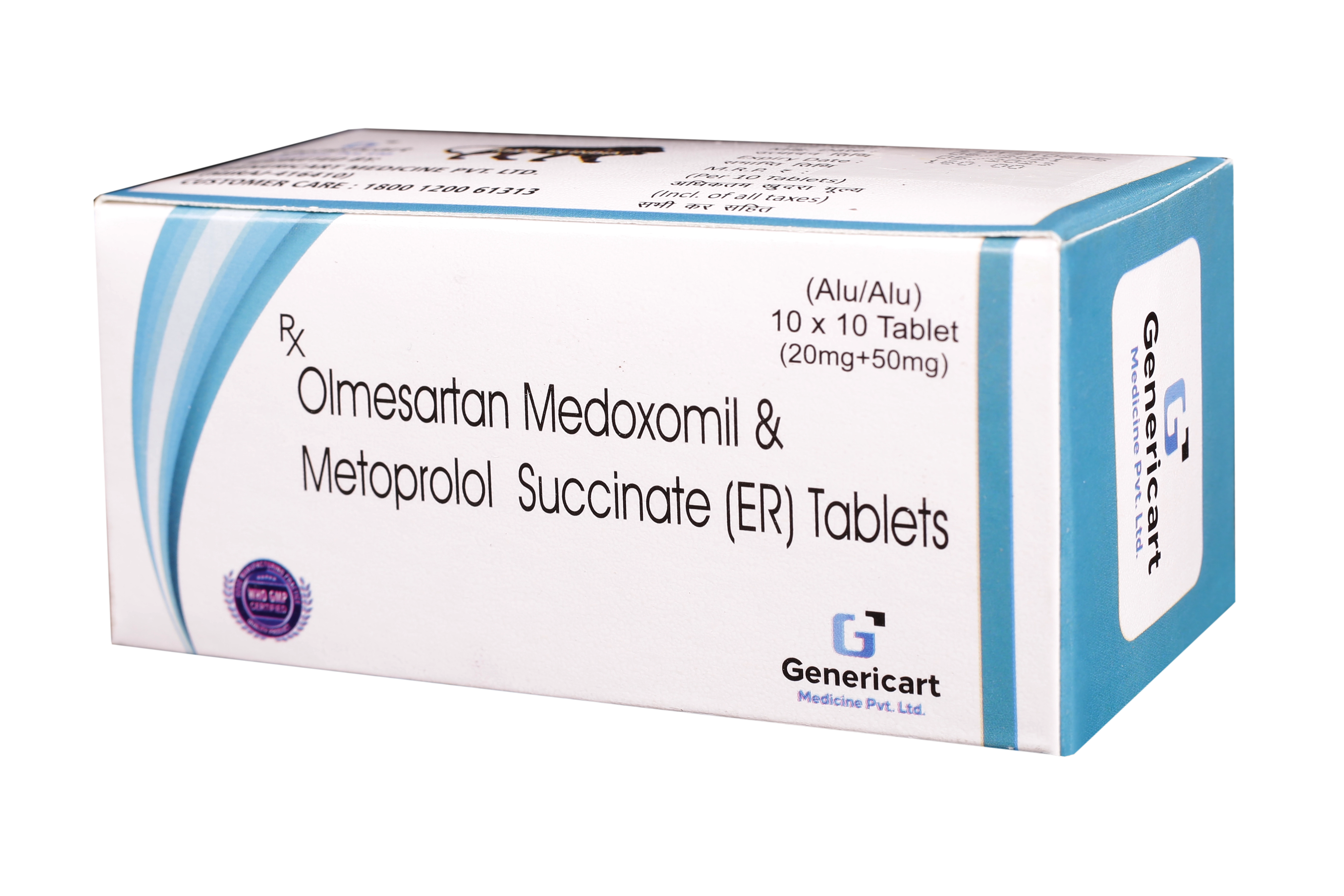 OLMESARTAN MEDOXOMIL 20 MG +  METOPROLOL SUCCINATE 50 MG (ER)