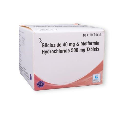 GLICLAZIDE 40 MG + METFORMIN HYDROCLORIDE 500 MG